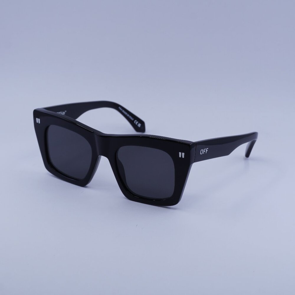 Off-White OERI13Y SELMA 1007 Sunglasses Black Square Frame, Dark Grey Lenses